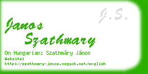 janos szathmary business card
